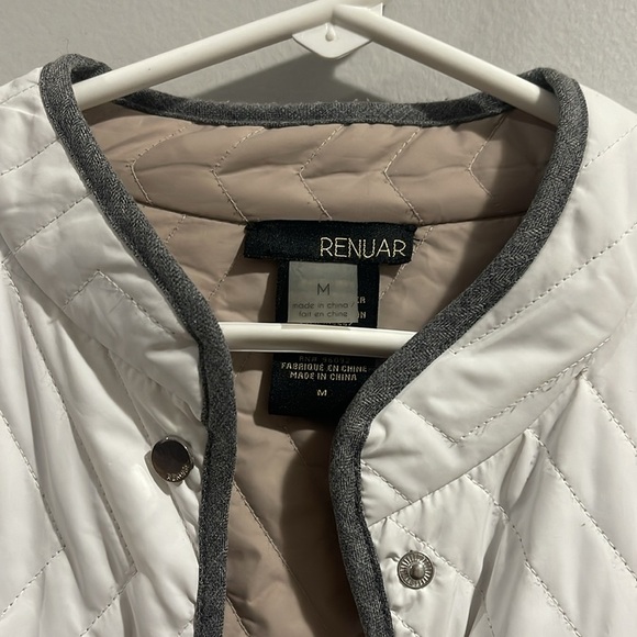 RENUAR white/cream button down puffer jacket - Picture 4 of 9